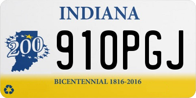 IN license plate 910PGJ