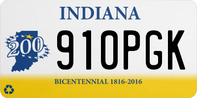 IN license plate 910PGK