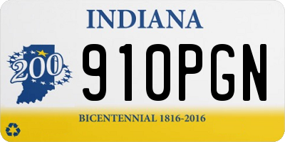 IN license plate 910PGN
