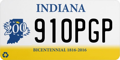 IN license plate 910PGP