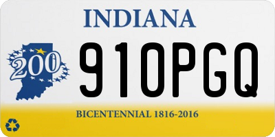IN license plate 910PGQ