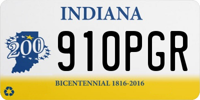 IN license plate 910PGR