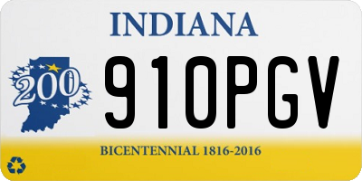 IN license plate 910PGV