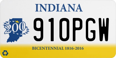 IN license plate 910PGW