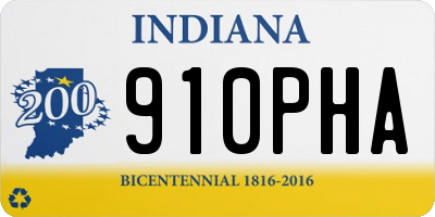 IN license plate 910PHA