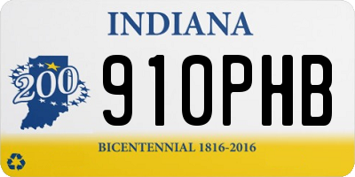IN license plate 910PHB