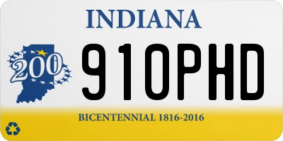 IN license plate 910PHD