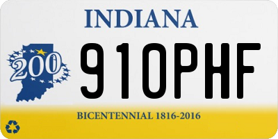 IN license plate 910PHF