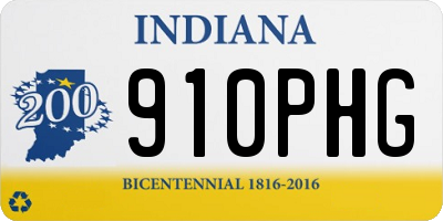 IN license plate 910PHG
