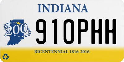 IN license plate 910PHH
