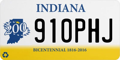 IN license plate 910PHJ