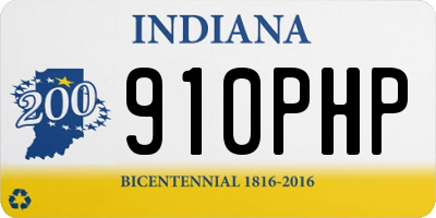 IN license plate 910PHP