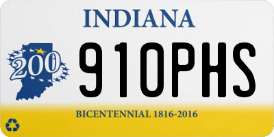 IN license plate 910PHS