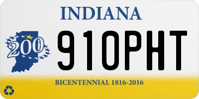 IN license plate 910PHT
