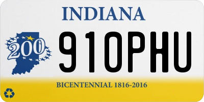 IN license plate 910PHU