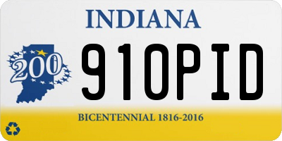 IN license plate 910PID
