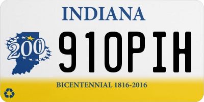 IN license plate 910PIH