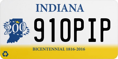 IN license plate 910PIP