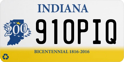 IN license plate 910PIQ