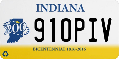 IN license plate 910PIV