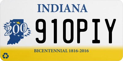 IN license plate 910PIY