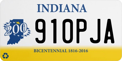IN license plate 910PJA