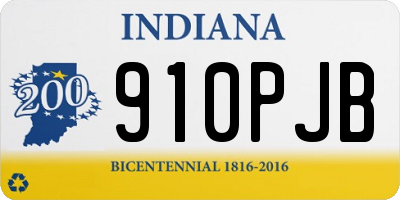 IN license plate 910PJB