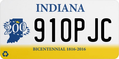 IN license plate 910PJC