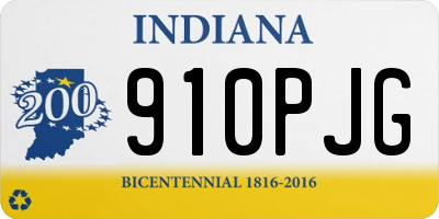 IN license plate 910PJG