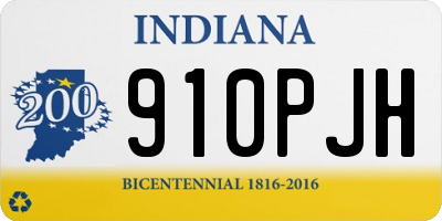 IN license plate 910PJH