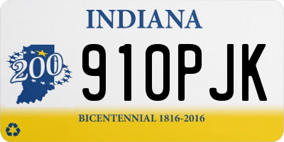 IN license plate 910PJK