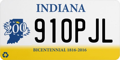 IN license plate 910PJL