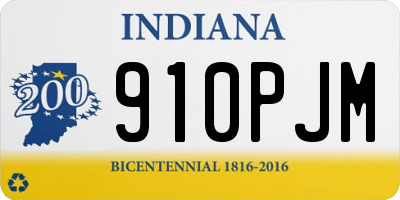 IN license plate 910PJM