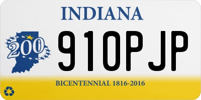 IN license plate 910PJP