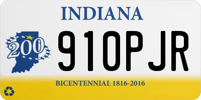 IN license plate 910PJR