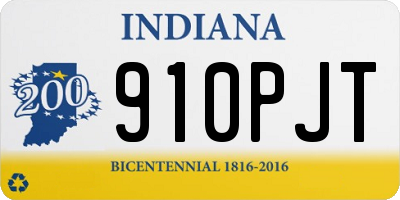IN license plate 910PJT