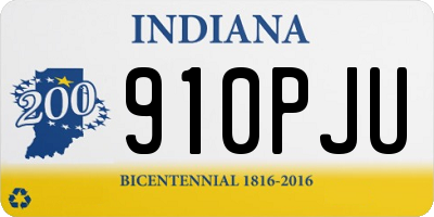 IN license plate 910PJU