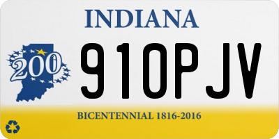 IN license plate 910PJV