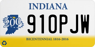 IN license plate 910PJW