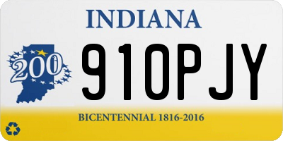 IN license plate 910PJY