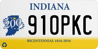IN license plate 910PKC