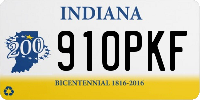 IN license plate 910PKF
