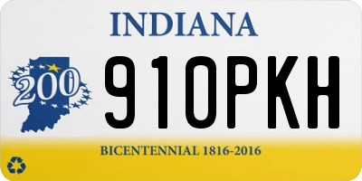IN license plate 910PKH