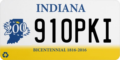 IN license plate 910PKI