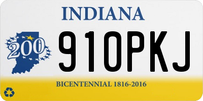 IN license plate 910PKJ