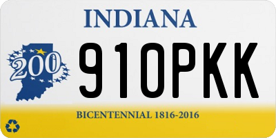 IN license plate 910PKK