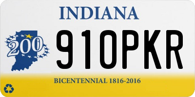 IN license plate 910PKR