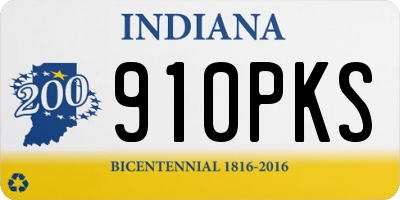 IN license plate 910PKS