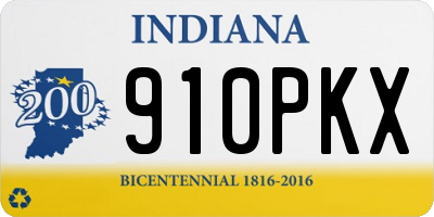 IN license plate 910PKX
