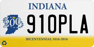 IN license plate 910PLA
